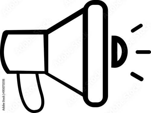 Megaphone icons set. Electric megaphone symbol with sound. Loudspeaker megaphone icon collection. Advertising concept. Flat and line style - stock. isolated on transparent background