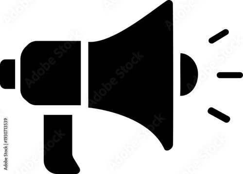 Megaphone icons set. Electric megaphone symbol with sound. Loudspeaker megaphone icon collection. Advertising concept. Flat and line style - stock. isolated on transparent background