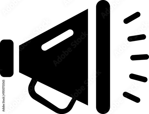 Megaphone icons set. Electric megaphone symbol with sound. Loudspeaker megaphone icon collection. Advertising concept. Flat and line style - stock. isolated on transparent background