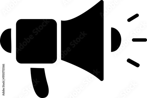 Megaphone icons set. Electric megaphone symbol with sound. Loudspeaker megaphone icon collection. Advertising concept. Flat and line style - stock. isolated on transparent background