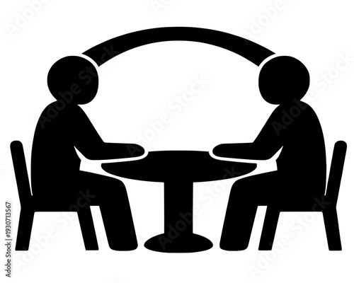 Therapeutic Alliance Vector - Trust Bridge Communication Counseling Session Silhouette
