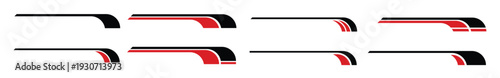 set of abstract geometric stripes racing style car body wrap