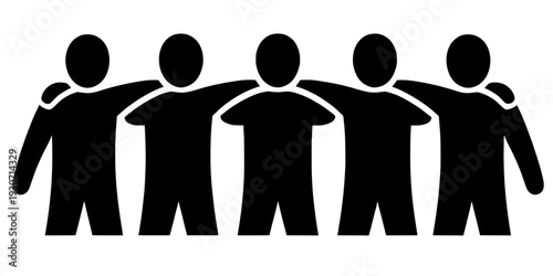 Family Advocacy Vector - Protection Wall Unity Community Solidarity Silhouette
