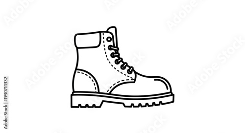 Illustration of Work Boot Shoe.
