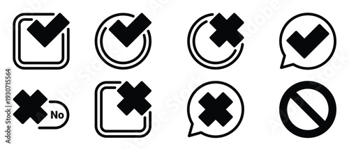 set of black icons isolated on white background on theme