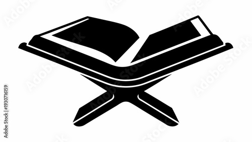 Elegant open book on stand for reading and learning