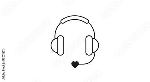 Headset with microphone and earphones.