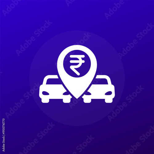 Brain switch icon with off button, vector pictogram