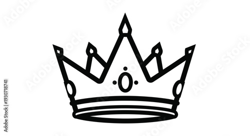 Black crown design with ornate details a striking silhouette