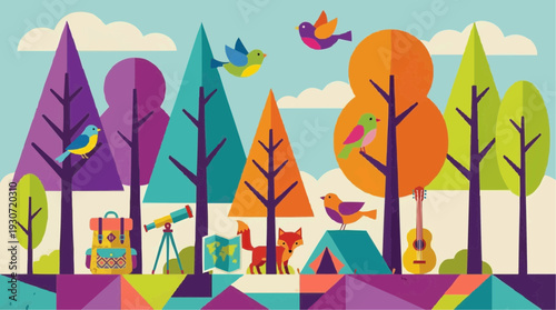 autumn landscape with trees