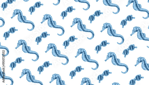 Seahorse vector pattern