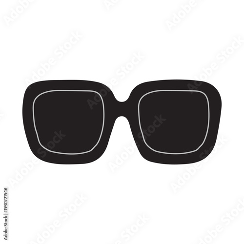Minimal Sunglasses Vector Clean Fashion Design.