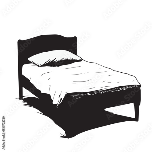 bed in the bedroom