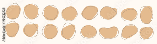  abstract shape symbol in earth color tone