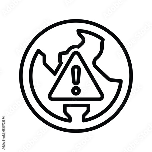 Climate change warning Icon
