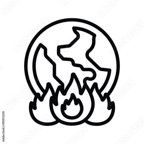 Global warming Icon