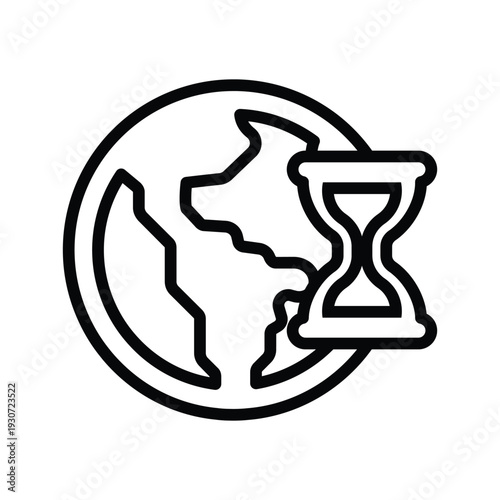 Global warming time Icon
