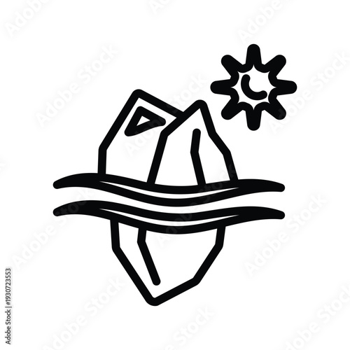 Iceberg melting Icon