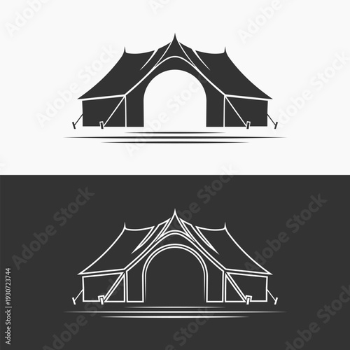 Luxury Event Tent Marquee Silhouette for Glamping and Festivals