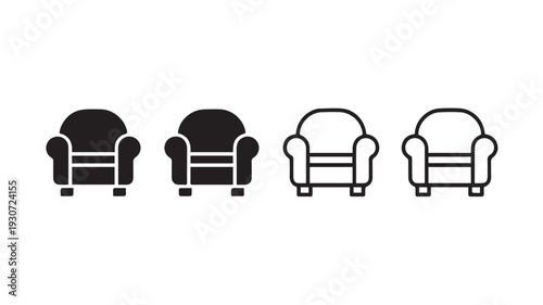 sofa icon set 