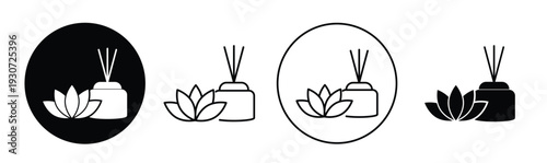  set of wellness and meditation icon collection relaxation