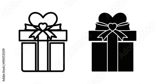 Gift Box with Heart Bow, symbolizing love, romance, and thoughtful presents