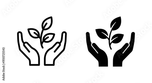 Hands Protecting a Growing Plant, symbolizing environmental care and sustainability