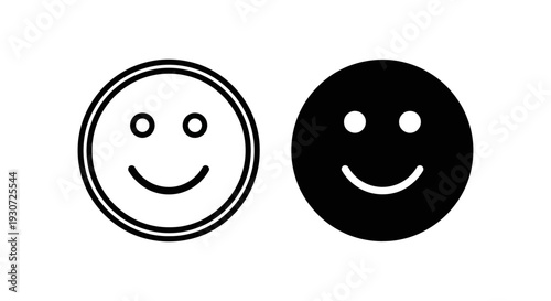 Simple Smiley Face Icon, representing happiness, positive emotions, and satisfaction
