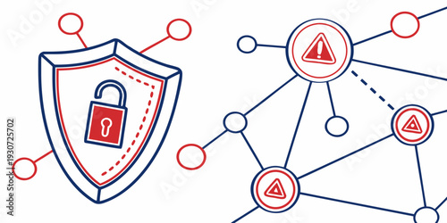 A visual representation of network security and data protection mechanisms