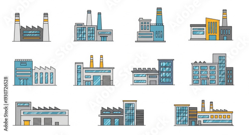 Industrial Buildings Factory Complex Structures.