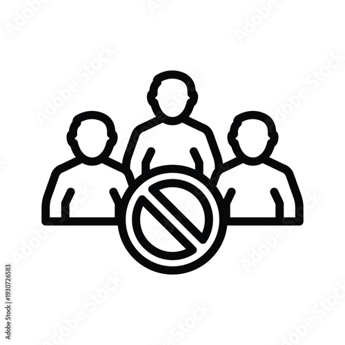 Stop Social Gathering Icon
