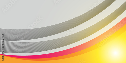 Simple blue and orange geometric business banner design. creative banner design with wave shapes and lines on white background for template.