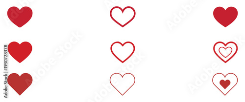 Love, Weather and Favorite Symbol Collection. vector illustration eps 10