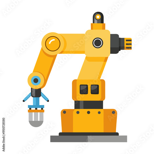 Industrial robotic arm in action with suction cup attachment