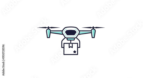 Drone Delivering Package with Precision Technology.