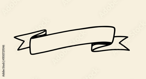 Blank ribbon banner for text and design elements.