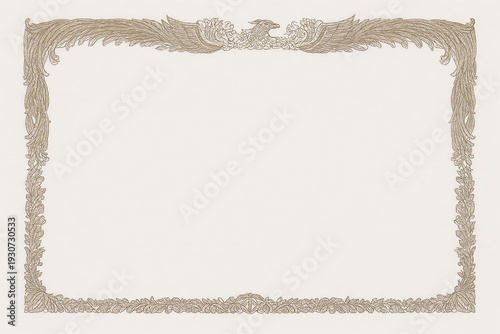 Certificate dan grade diplom karate. Old vintage diplom paper, with frame texture background art design.