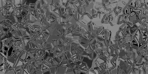 Abstract grayscale organic fluid texture with intricate cell-like patterns and a glossy, reflective surface creating depth and movement for backgrounds
