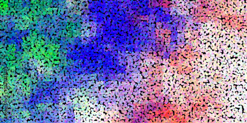 Colorful Stippled Abstract Background with Rainbow Hues and Black Base dots pointillism