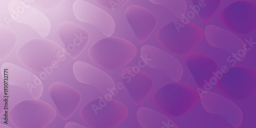 Abstract purple gradient background with soft translucent organic blobs, neon glow glassmorphism shapes, modern minimal wallpaper for UI, web, banner.