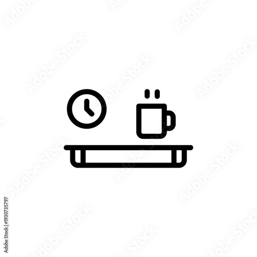 Office and business vector line icons featuring desks, meetings, documents, analytics, teamwork, finance, communication, productivity, and corporate workflow symbols.