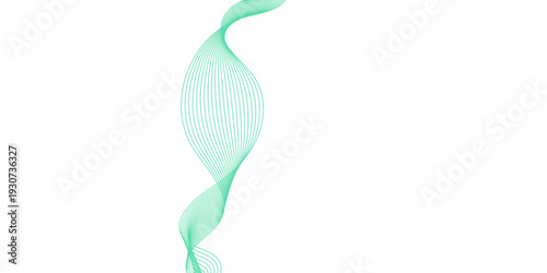 Abstract blue wave background featuring an elegant flower in a vase illustration with artistic smoke curves and light vector patterns for a decorative banner design template