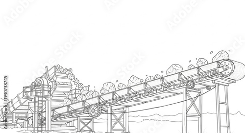 Industrial Factory Building with Crane.