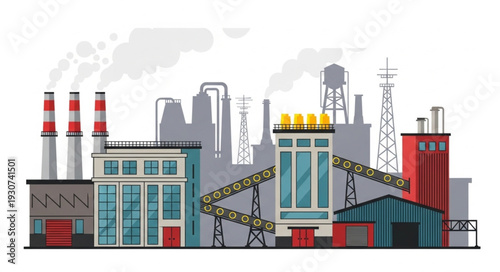 Industrial Factory Buildings and Equipment.