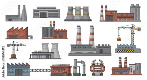 Industrial Factory Buildings and Equipment.