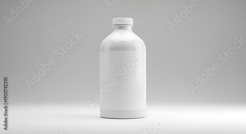 Wallpaper Mural A white plastic bottle on a plain background Torontodigital.ca