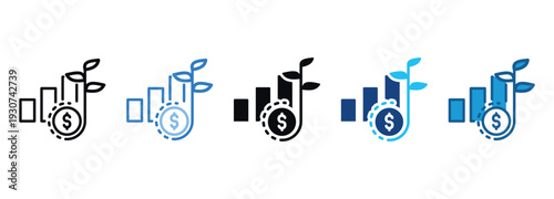 Investment Icon Set Multiple Style Of