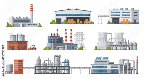 Industrial Factory Buildings and Equipment.
