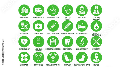 healthcare, medical, hospital, clinic, doctor, nurse, medicine, health, healthcare icon, medical icon, flat icon, icon set, medical set, healthcare set, medical symbols, first aid, stethoscope, syring