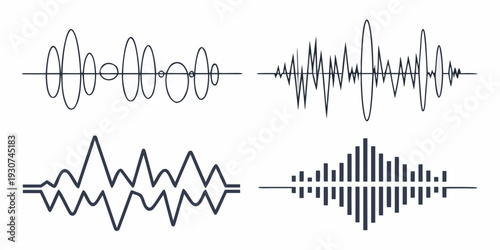 A visual representation of different types of sound waves and their characteristics